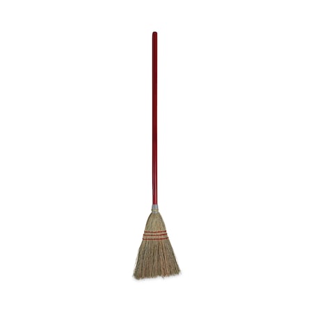 Boardwalk Lobby/Toy Broom, Corn Fiber Bristles, 39" Wood Handle, Red/Yellow BWK951TEA